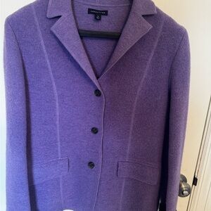 100 % Wool Lands' End Women's Purple Blazer